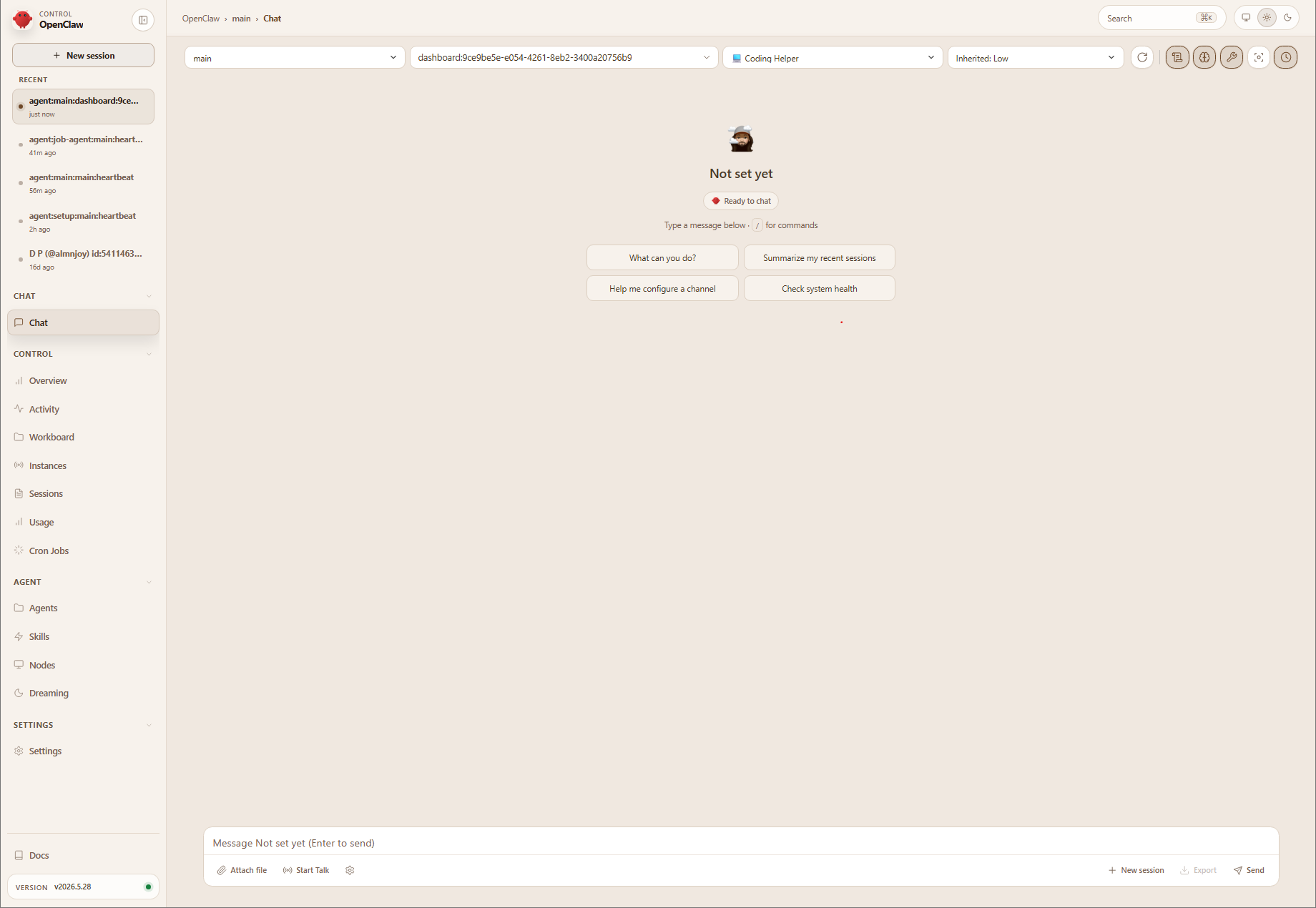 The agent itself: a private OpenClaw workspace running for each user.